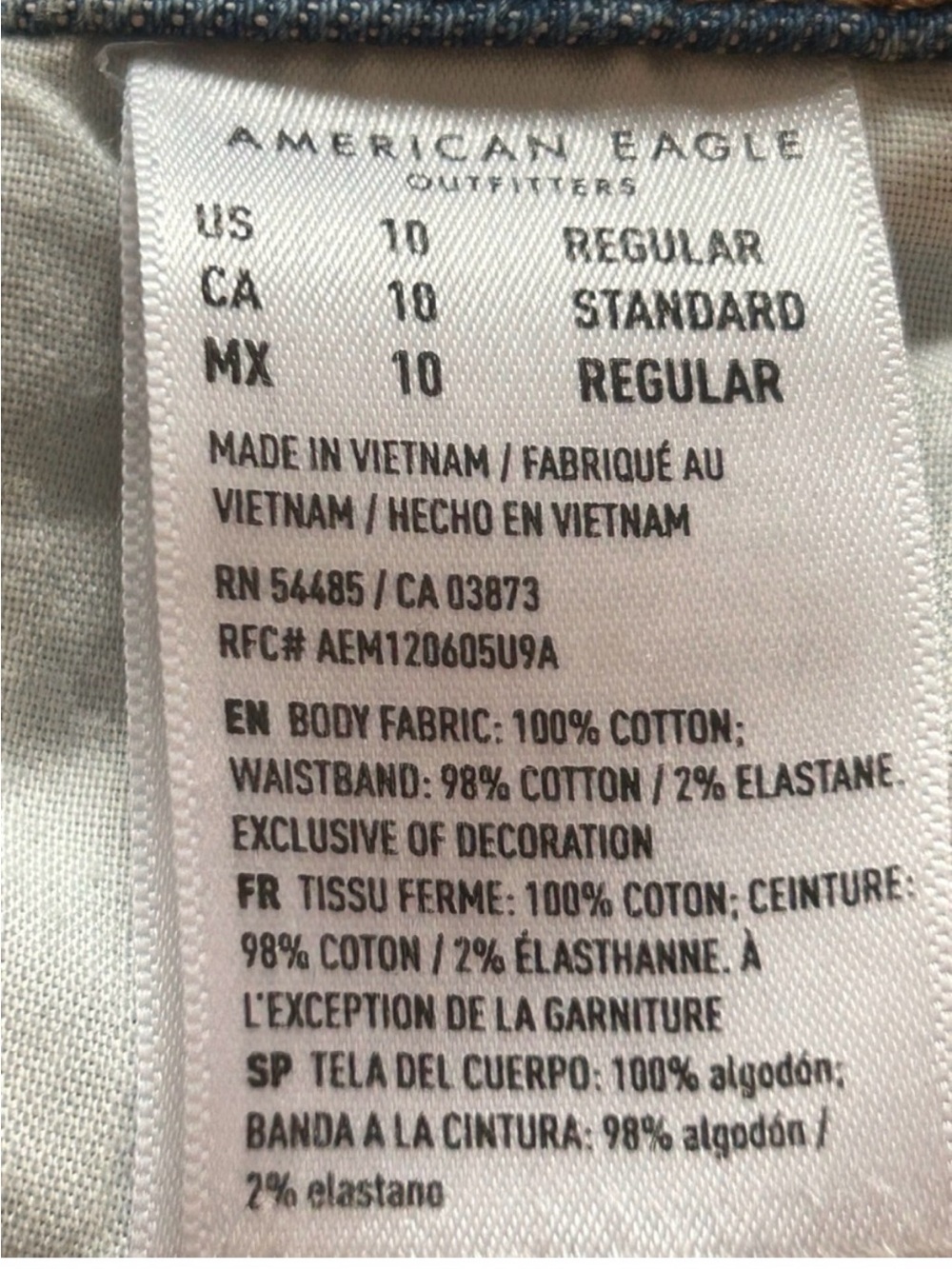 American Eagle, High-Rise Light Wash Distressed Straight-Leg Jeans - Light Blue - Picture 8 of 9